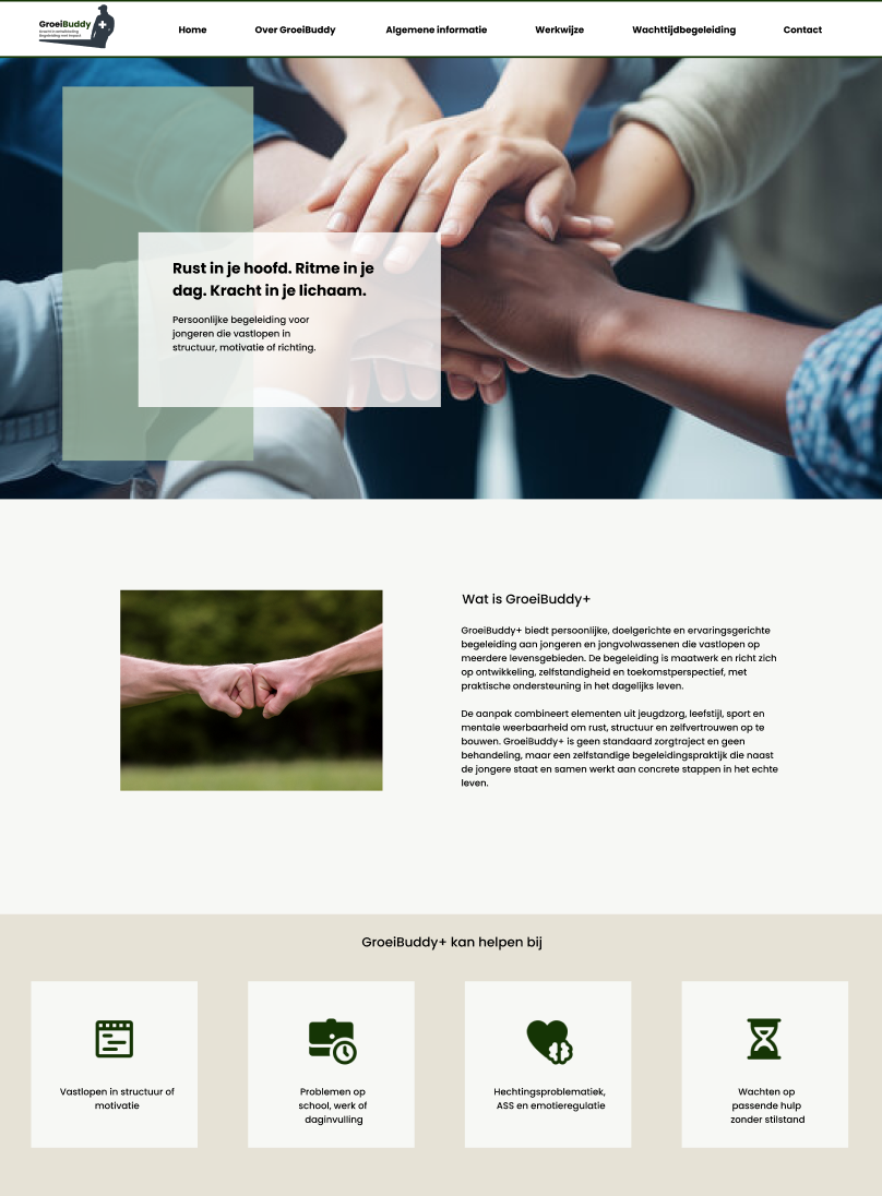GroeiBuddy+ website